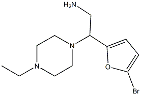 2-(5-bromo-2-furyl)-2-(4-ethylpiperazin-1-yl)ethanamine Struktur