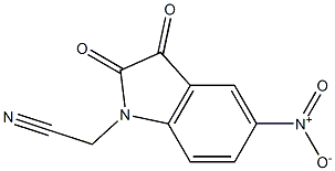 2-(5-nitro-2,3-dioxo-2,3-dihydro-1H-indol-1-yl)acetonitrile Struktur