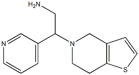 2-(6,7-dihydrothieno[3,2-c]pyridin-5(4H)-yl)-2-pyridin-3-ylethanamine Struktur