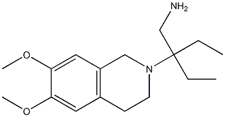 2-(6,7-dimethoxy-3,4-dihydroisoquinolin-2(1H)-yl)-2-ethylbutan-1-amine Struktur