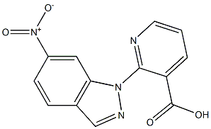 2-(6-nitro-1H-indazol-1-yl)pyridine-3-carboxylic acid Struktur