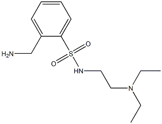 2-(aminomethyl)-N-[2-(diethylamino)ethyl]benzenesulfonamide Struktur