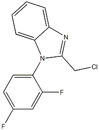 2-(chloromethyl)-1-(2,4-difluorophenyl)-1H-1,3-benzodiazole Struktur