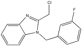 2-(chloromethyl)-1-[(3-fluorophenyl)methyl]-1H-1,3-benzodiazole Struktur