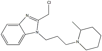 2-(chloromethyl)-1-[3-(2-methylpiperidin-1-yl)propyl]-1H-1,3-benzodiazole Struktur