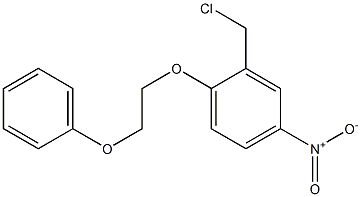 2-(chloromethyl)-4-nitro-1-(2-phenoxyethoxy)benzene Struktur