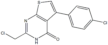 2-(chloromethyl)-5-(4-chlorophenyl)-3H,4H-thieno[2,3-d]pyrimidin-4-one Struktur