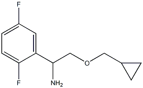 2-(cyclopropylmethoxy)-1-(2,5-difluorophenyl)ethan-1-amine Struktur