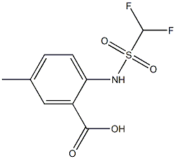 2-(difluoromethanesulfonamido)-5-methylbenzoic acid Struktur