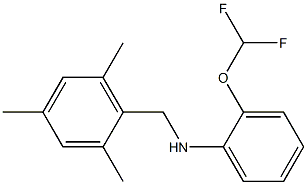 2-(difluoromethoxy)-N-[(2,4,6-trimethylphenyl)methyl]aniline Struktur