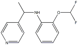 2-(difluoromethoxy)-N-[1-(pyridin-4-yl)ethyl]aniline Struktur