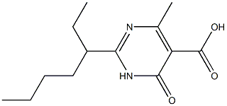 2-(heptan-3-yl)-4-methyl-6-oxo-1,6-dihydropyrimidine-5-carboxylic acid Struktur