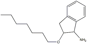 2-(heptyloxy)-2,3-dihydro-1H-inden-1-amine Struktur