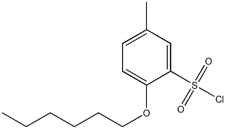 2-(hexyloxy)-5-methylbenzene-1-sulfonyl chloride Struktur