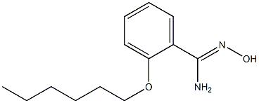 2-(hexyloxy)-N'-hydroxybenzene-1-carboximidamide Struktur