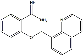 2-(quinolin-8-ylmethoxy)benzene-1-carboximidamide Struktur