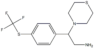 2-(thiomorpholin-4-yl)-2-{4-[(trifluoromethyl)sulfanyl]phenyl}ethan-1-amine Struktur