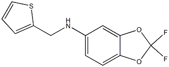 2,2-difluoro-N-(thiophen-2-ylmethyl)-2H-1,3-benzodioxol-5-amine Struktur