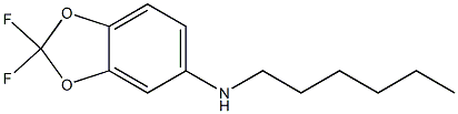 2,2-difluoro-N-hexyl-2H-1,3-benzodioxol-5-amine Struktur