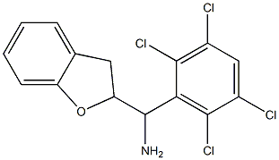 2,3-dihydro-1-benzofuran-2-yl(2,3,5,6-tetrachlorophenyl)methanamine Struktur