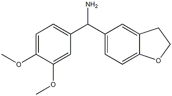 2,3-dihydro-1-benzofuran-5-yl(3,4-dimethoxyphenyl)methanamine Struktur