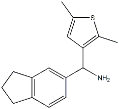 2,3-dihydro-1H-inden-5-yl(2,5-dimethylthiophen-3-yl)methanamine Struktur