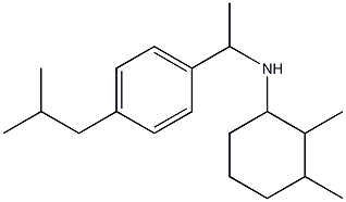 2,3-dimethyl-N-{1-[4-(2-methylpropyl)phenyl]ethyl}cyclohexan-1-amine Struktur