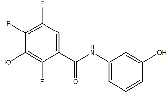 2,4,5-trifluoro-3-hydroxy-N-(3-hydroxyphenyl)benzamide Struktur