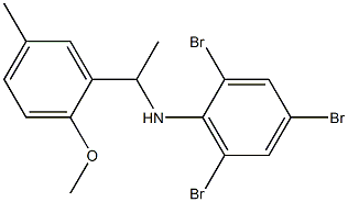 2,4,6-tribromo-N-[1-(2-methoxy-5-methylphenyl)ethyl]aniline Struktur