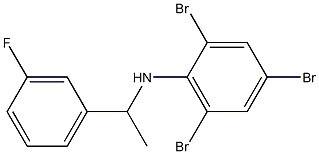 2,4,6-tribromo-N-[1-(3-fluorophenyl)ethyl]aniline Struktur