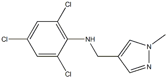 2,4,6-trichloro-N-[(1-methyl-1H-pyrazol-4-yl)methyl]aniline Struktur