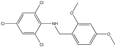 2,4,6-trichloro-N-[(2,4-dimethoxyphenyl)methyl]aniline Struktur