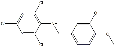 2,4,6-trichloro-N-[(3,4-dimethoxyphenyl)methyl]aniline Struktur