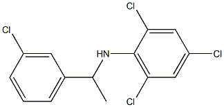 2,4,6-trichloro-N-[1-(3-chlorophenyl)ethyl]aniline Struktur