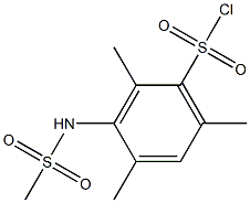 2,4,6-trimethyl-3-[(methylsulfonyl)amino]benzenesulfonyl chloride Struktur