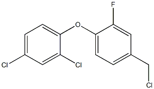 2,4-dichloro-1-[4-(chloromethyl)-2-fluorophenoxy]benzene Struktur