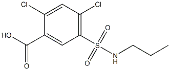 2,4-dichloro-5-(propylsulfamoyl)benzoic acid Struktur