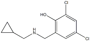 2,4-dichloro-6-{[(cyclopropylmethyl)amino]methyl}phenol Struktur