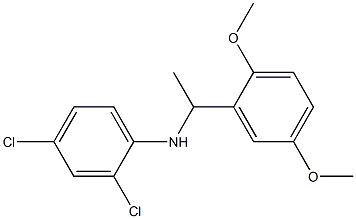 2,4-dichloro-N-[1-(2,5-dimethoxyphenyl)ethyl]aniline Struktur