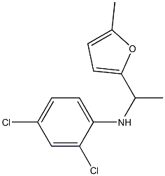 2,4-dichloro-N-[1-(5-methylfuran-2-yl)ethyl]aniline Struktur