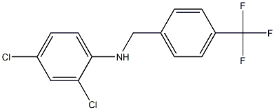 2,4-dichloro-N-{[4-(trifluoromethyl)phenyl]methyl}aniline Struktur