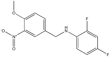 2,4-difluoro-N-[(4-methoxy-3-nitrophenyl)methyl]aniline Struktur