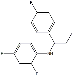 2,4-difluoro-N-[1-(4-fluorophenyl)propyl]aniline Struktur