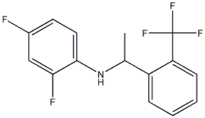 2,4-difluoro-N-{1-[2-(trifluoromethyl)phenyl]ethyl}aniline Struktur