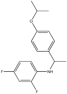 2,4-difluoro-N-{1-[4-(propan-2-yloxy)phenyl]ethyl}aniline Struktur