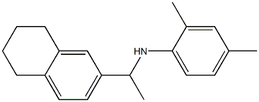 2,4-dimethyl-N-[1-(5,6,7,8-tetrahydronaphthalen-2-yl)ethyl]aniline Struktur