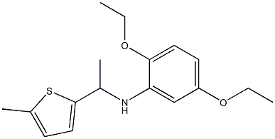 2,5-diethoxy-N-[1-(5-methylthiophen-2-yl)ethyl]aniline Struktur