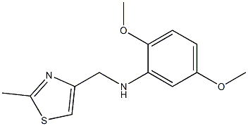 2,5-dimethoxy-N-[(2-methyl-1,3-thiazol-4-yl)methyl]aniline Struktur