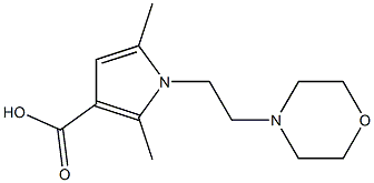 2,5-dimethyl-1-(2-morpholin-4-ylethyl)-1H-pyrrole-3-carboxylic acid Struktur