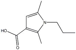 2,5-dimethyl-1-propyl-1H-pyrrole-3-carboxylic acid Struktur